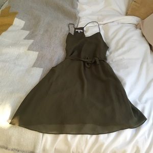 Naked zebra green chiffon dress